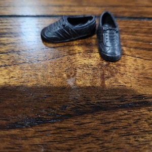 Vintage 1960s MATTEL Barbie shoes black sneakers