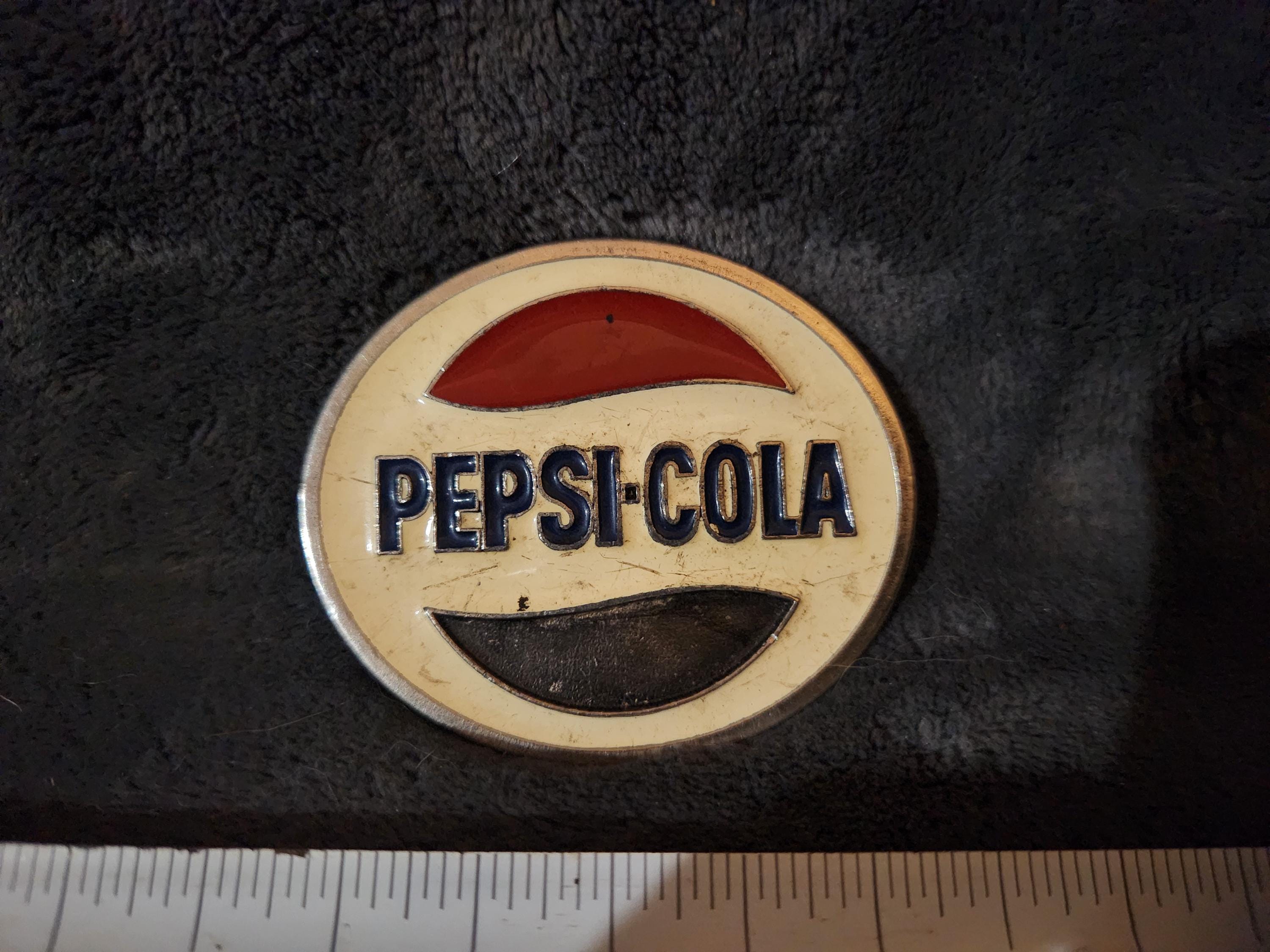 1970年代ヴィンテージ ペプシコーラ ベルト エナメルロゴ広告 オーバル