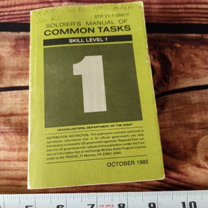 Vintage 1985 soldiers manual of common tasks skill level 1