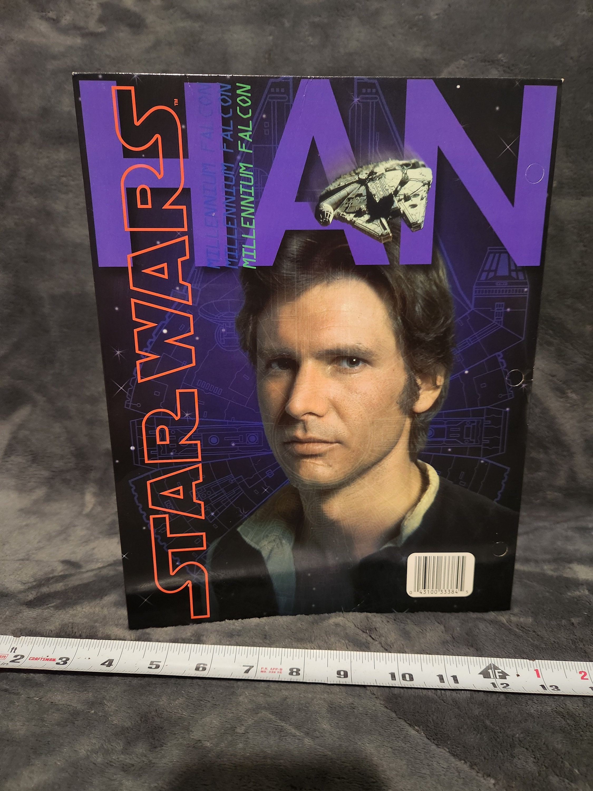 J* Vintage 1996 Mead Star Wars Han Solo School Folder Unpunched