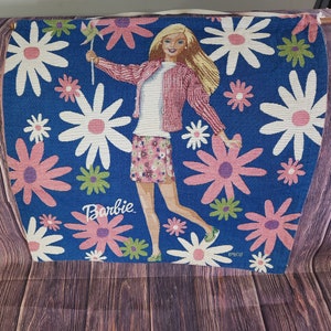 Vintage Mattel Barbie Springtime Tapestry 27&quot;×27&quot;