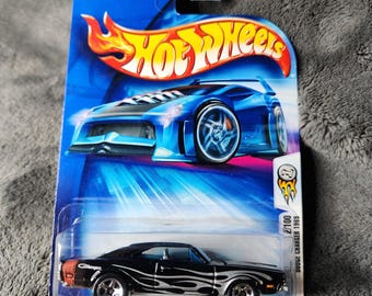 M* 2003 Mattel Hotwheels 1969 Dodge Charger negro HW Primeras ediciones Serie 2/100 número de coleccionista 002