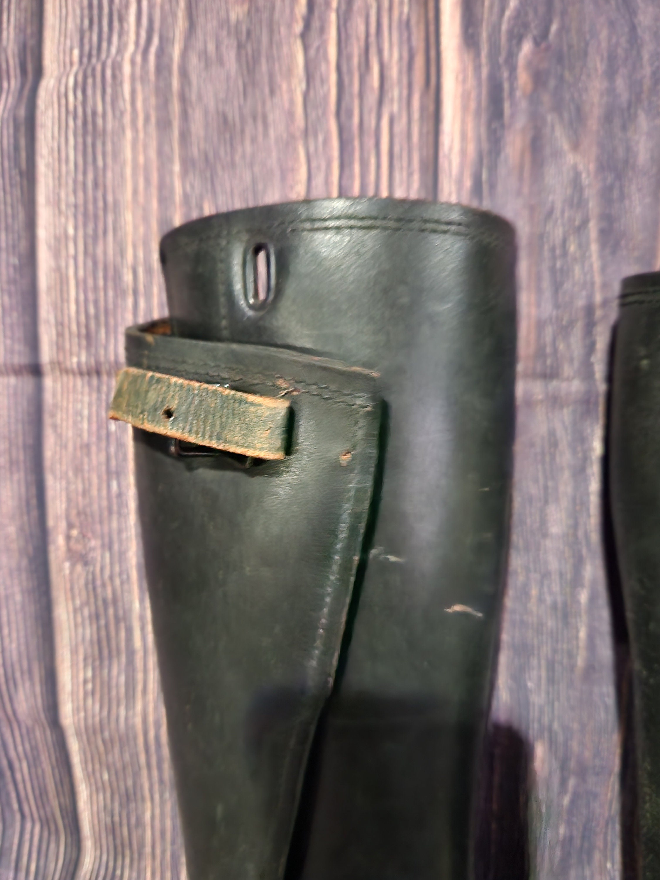 A Vintage WWI Leather Leg Gaiters With the Strap Intact Etsy