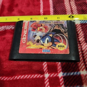 Vintage WORKING 1993 Sonic Spinball Sega Genesis game cartridge