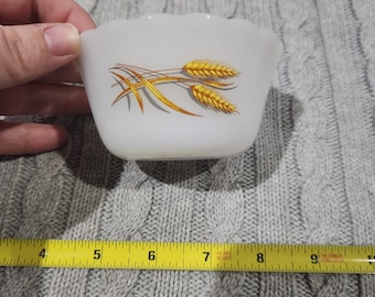 Vintage Fire King Wheat Pattern Small Custard Bowl  Cup #424