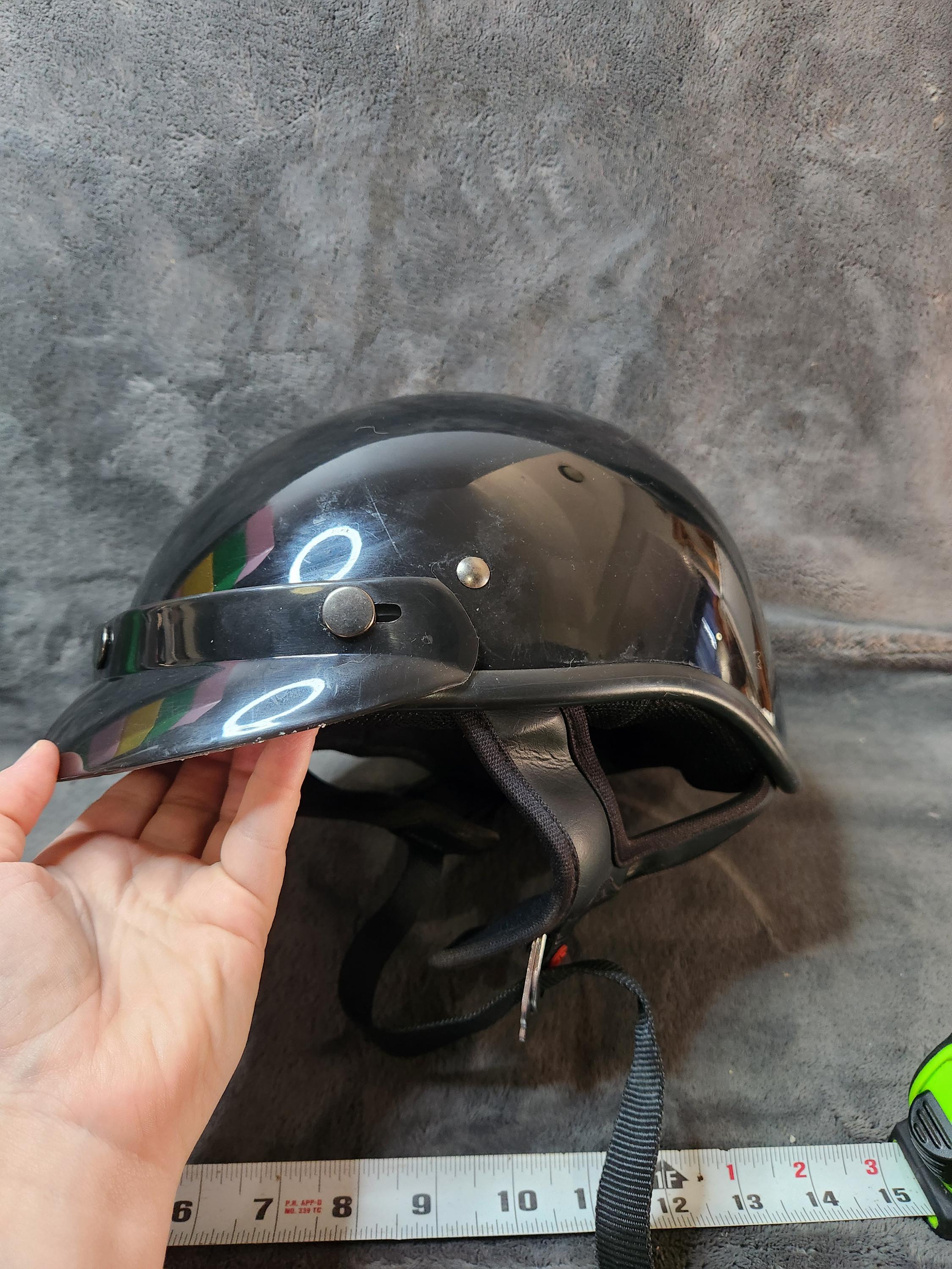 K* Fulmer AF-5R Gloss Black Motorcycle Half Helmet Size Large - Etsy