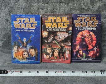 J* Vintage Star Wars Thrawn Trilogy Paperback Complete boekenset Timothy Zahn