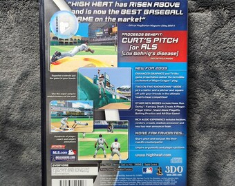 Playstation 2 PS2 High Heat Major League Baseball 2003 Game With