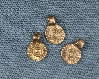 Brass pendant sun #9 for making macrame jewelry / 10 mm X 14 mm / macrame accessories / brass jewelry