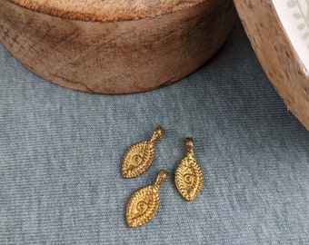 Olho pendente de latão #62 para fazer joias de macramê/20 mm x 9 mm/acessórios de macramê/joias de latão