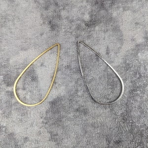 Brass pendant/brass ring in drop shape for making macrame jewelry / 5.5 mm X 2.5 mm / macrame accessories / brass jewelry