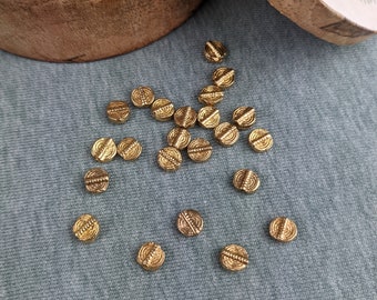 Brass pendant small spiral #58 for making macrame jewelry / 6 mm X 7 mm / macrame accessories / brass jewelry