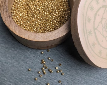 Brass bead 2.0 mm for making macrame jewelry / macrame accessories / brass jewelry