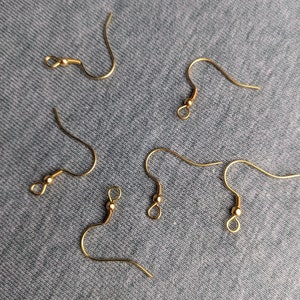 Messing Ohrhaken gold • Ohrring aus Messing • DIY Ohrring gold farben • Schmuckzubehör