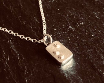 Individually Handmade Sterling Silver Braille Initial Pendant/Charm