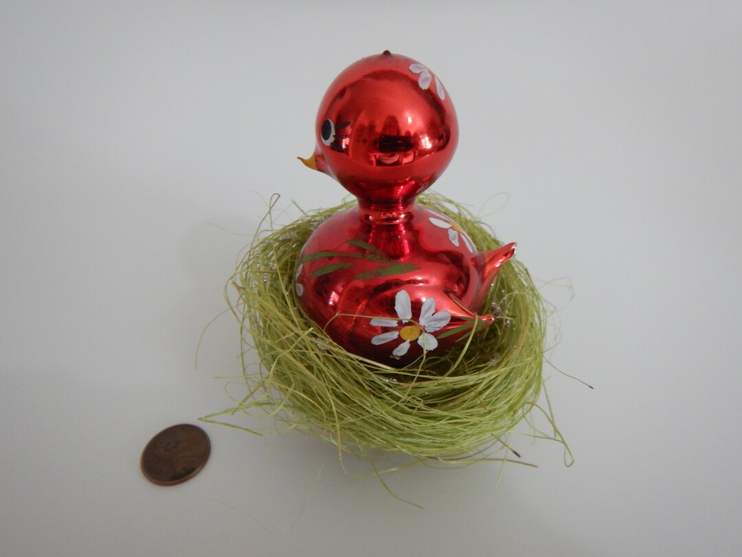 Vintage Blown Glass Bird Christmas Ornament Etsy