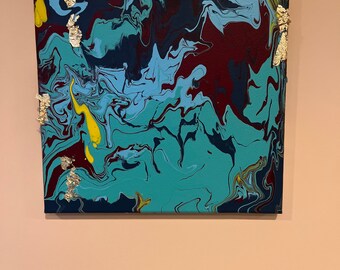 Poured Paint Canvas