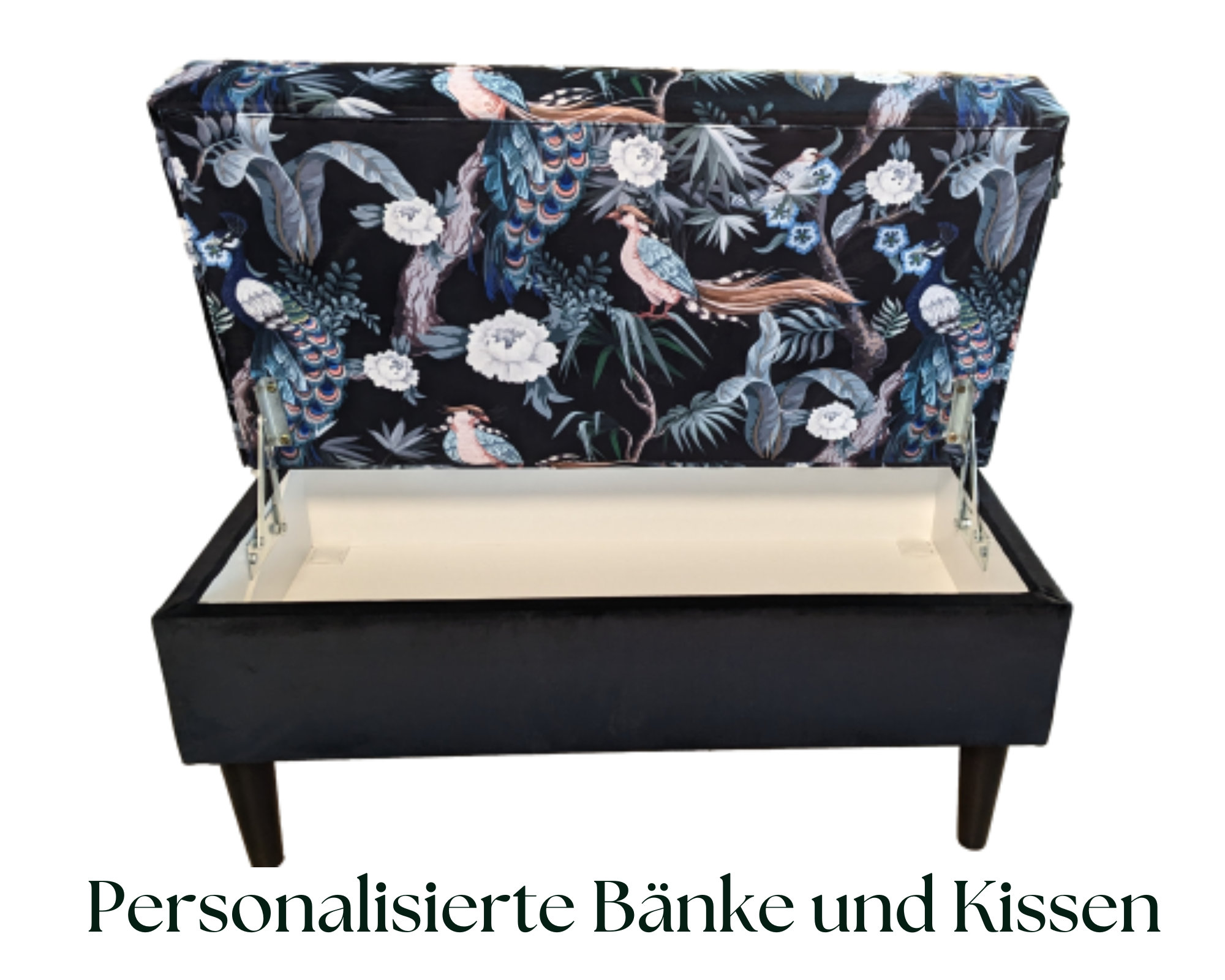 Banc avec espace de rangement Choix de tissus | Coffre à chaussures | Banc à chaussures | coffre de banc | Repose-pieds avec rangement | Pouf glamour