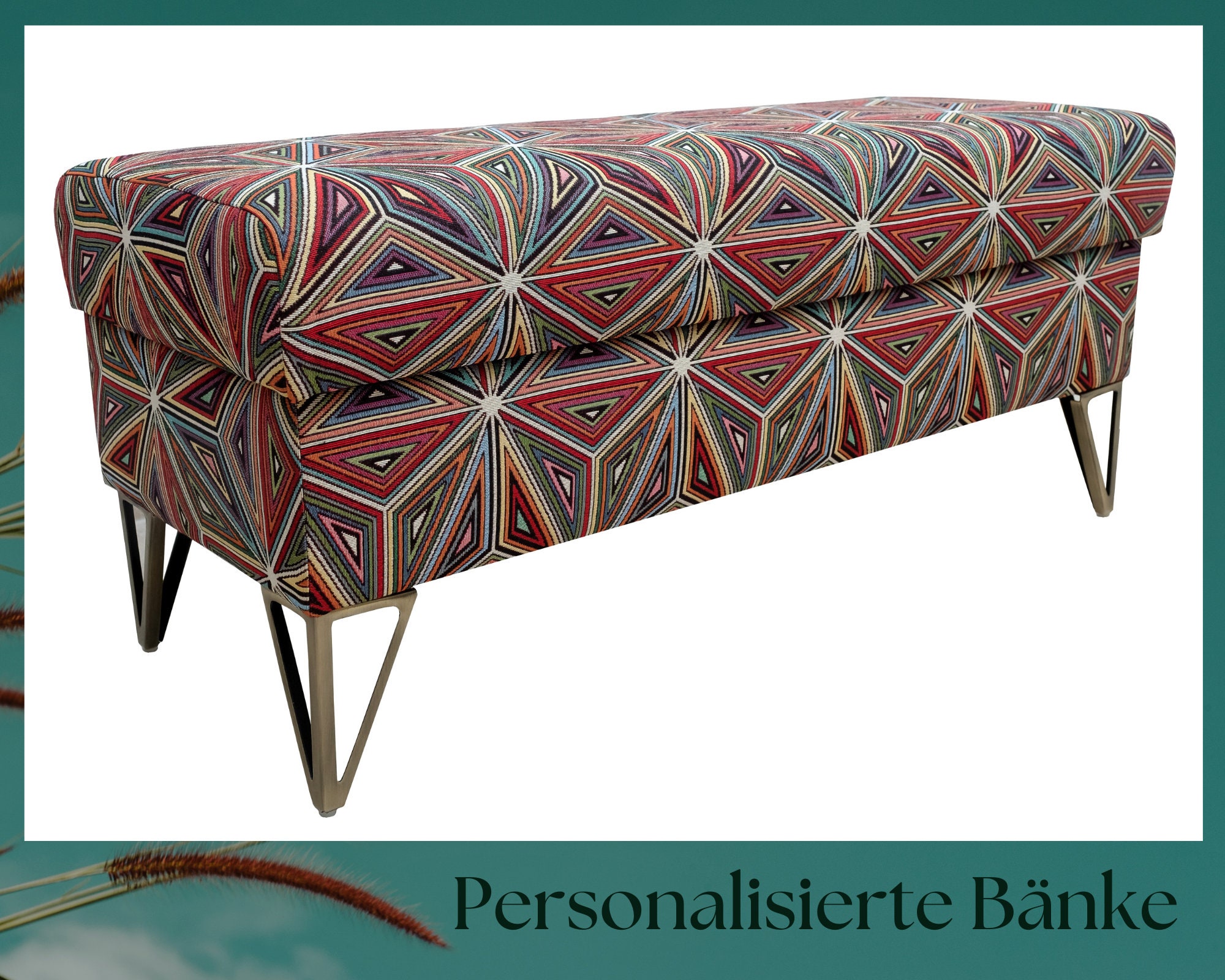 Banc avec rangement Coffre à chaussures Banc à chaussures Coffre Pouf d'assise Banc Banc d'entrée ꧁Malavi꧂ Personnalisé 7 tissus au choix 5 tailles ꧂