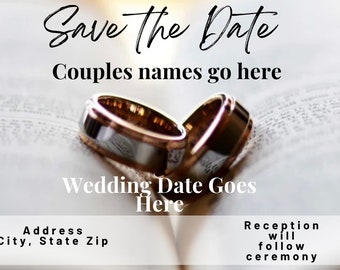 Elegant Wedding Invitation- Editable, Digital Download