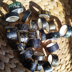 NOIR - Pack mystère de washi/masking tapes