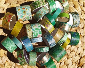 VERT - Pack mystère de washi/masking tapes