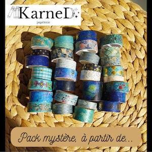BLEU - Pack mystère washi/masking tape