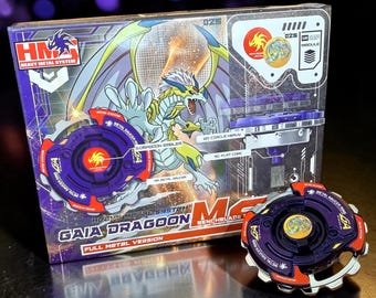 Full Metal Beyblade Gaia Dragoon MS - HMS Repro (Zinc+Chrome plated)