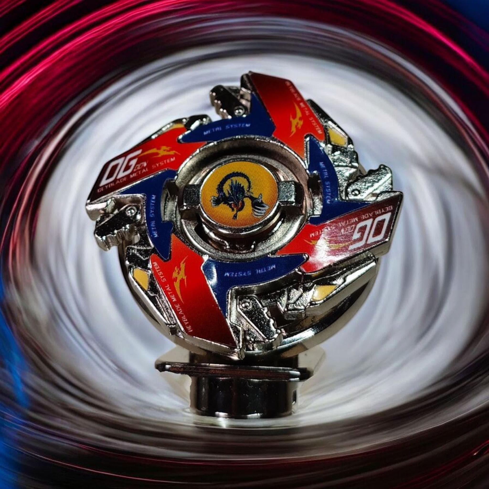 Full Metal Beyblade Dragoon MSUV - HMS Repro (zinc+nickel Plated