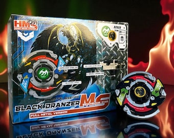 Full Metal Beyblade Black Dranzer MS - HMS Repro (Zinc+Nickel plated)
