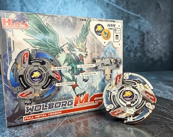 Full Metal Beyblade Wolborg MS - HMS Repro (Zinc+Chrome plated)