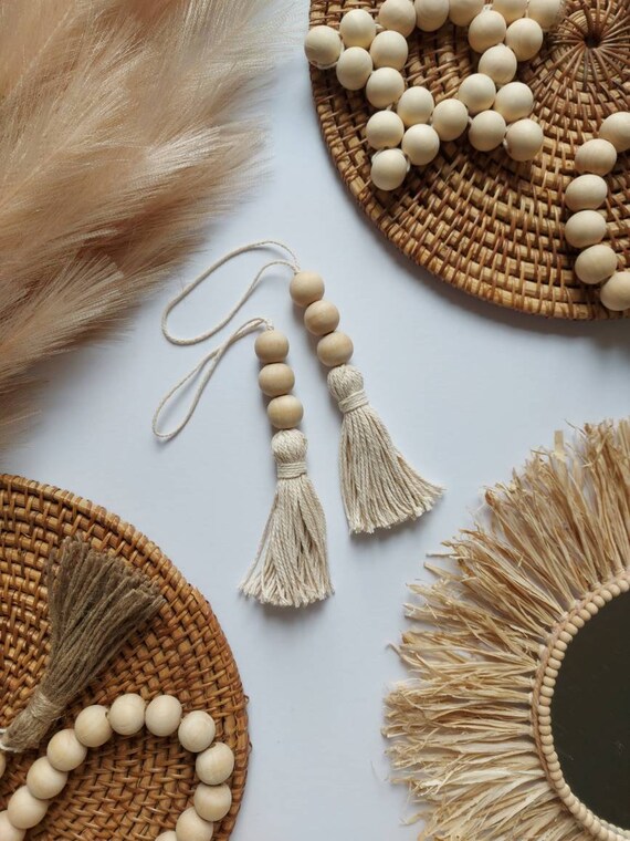 Wooden Door Knocker Beads Home Decor Tassle - Home Decor Wooden Beads Wooden Door Knocker Beads Home Decor Tassle - Home Decor Wooden Beads