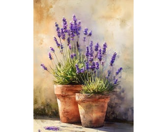 ひまわり畑の水彩画、ひまわりの原画、田舎の夏の花畑、典型的な
