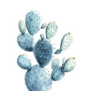 Aquarell Kaktus Wand Kunst Druck • Feigenkaktus Giclée Poster • Moderne Boho Wüsten Botanisches Dekor • Südwestern großes Kunstwerk