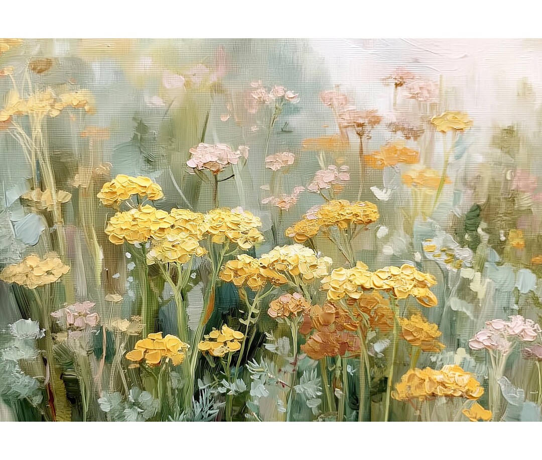 Wildflower Meadow Art Print – Cottage Botanical Wall Art for Living ...