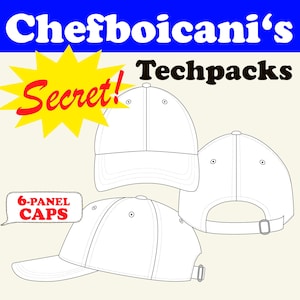 Techpack SVG Techpack / Vector Sketch Mockup con cappuccio a 6 pannelli di Chefboicani - per Fashion Design Adobe Illustrator