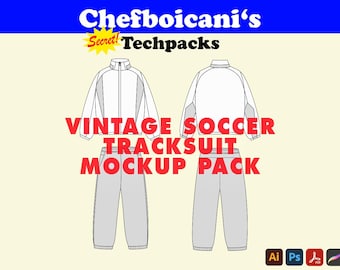 Vintage Fußball T-shirt Mockup, Vektor Techpack (AI, SVG, PDF, png)