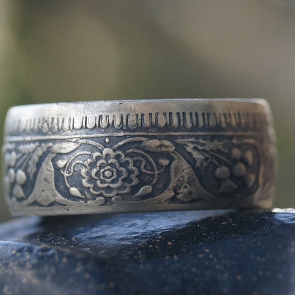 Ring made from Indian 1 rupee coin from 1942