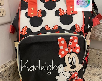 Red Minnie Mouse Diaper Bag