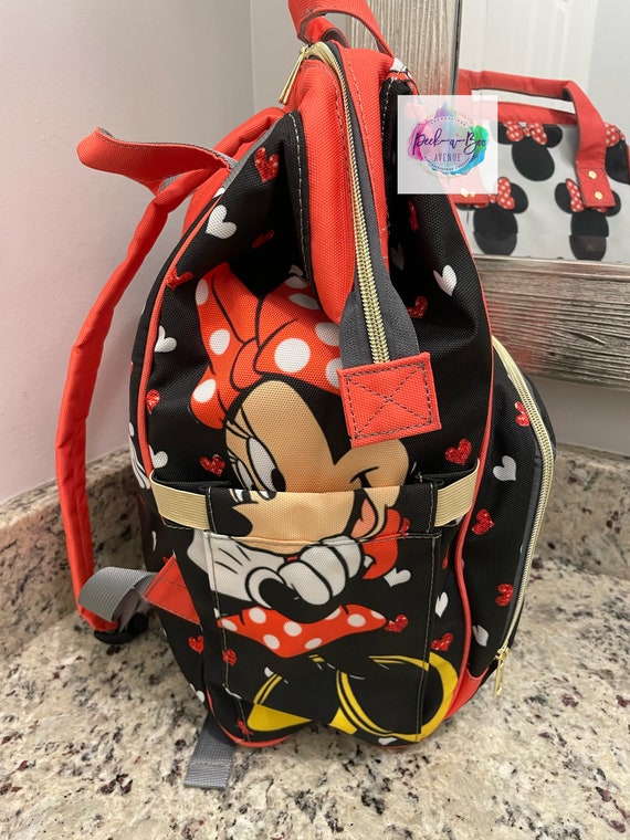 Red Minnie Mouse Diaper Bag