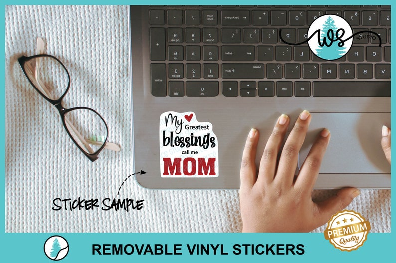Mother's Day Sticker, Mom Sticker, Mom's Blessing Sticker, White Vinyl Sticker, Removable Vinyl, Sticker for Mom, Mother's Day Vinyl Sticker image 6