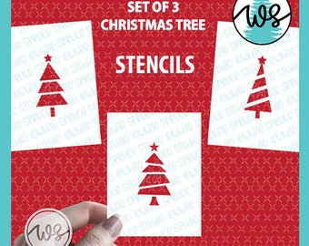 Christmas Tree Reusable Stencil, Christmas Craft Stencil, Christmas Tree Template, Spray Paint Christmas Stencil, Christmas Ornament Stencil