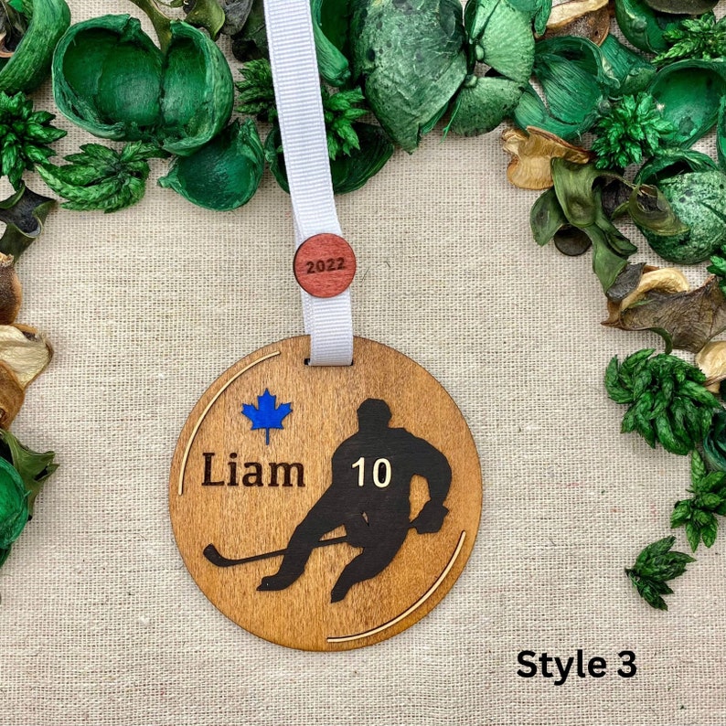 Ornaments Hockey Personalized Christmas Hockey Ornament Etsy Canada