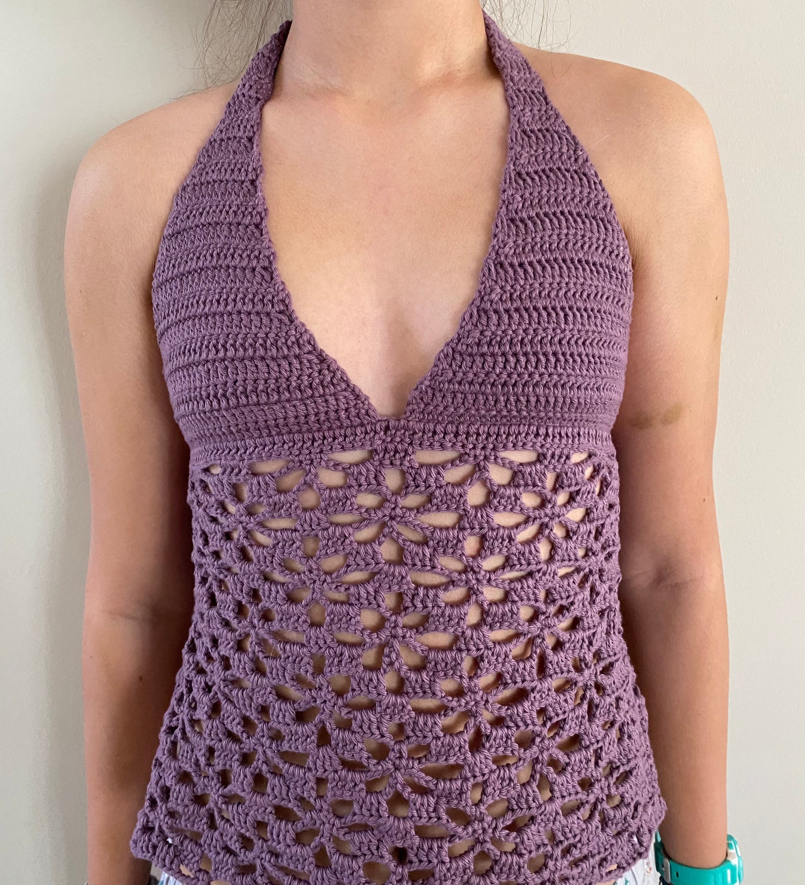 Floral Crochet Top Pattern Etsy