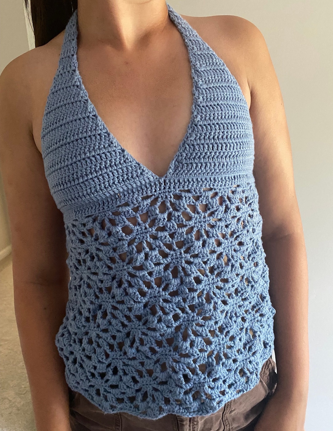 Floral Crochet Top Pattern Etsy