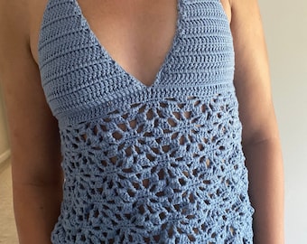 Floral crochet top pattern