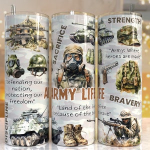 Army life 20oz Skinny Tumbler Sublimation Designs, Army life PNG File Digital Download, Army life tumbler png