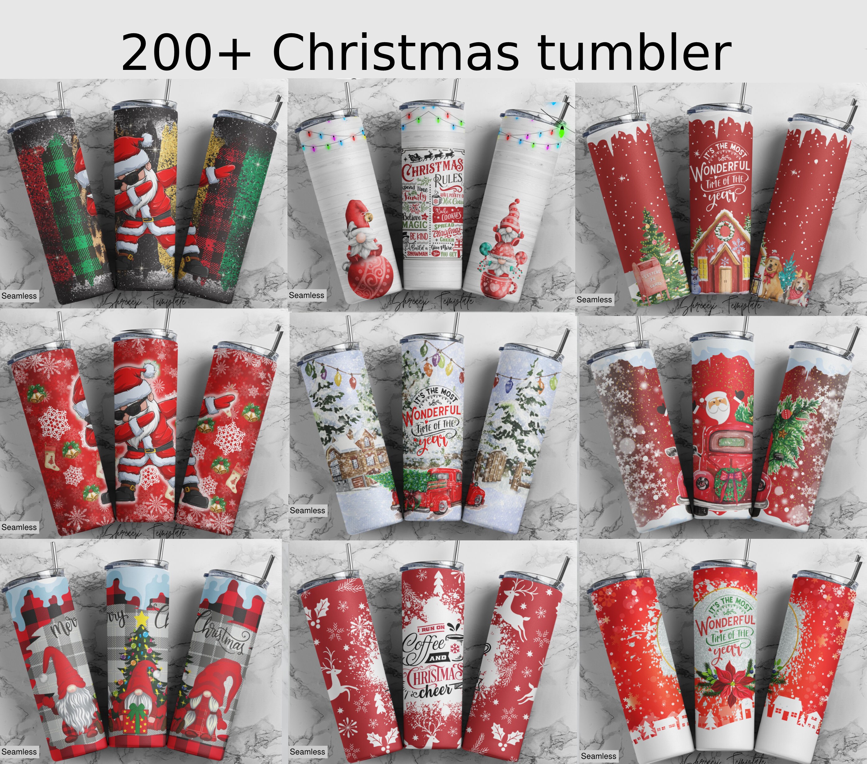Ultimate ventil forhåndsvisning 200 Christmas Tumbler Wraps for 20 Oz Sublimation Tumbler - Etsy