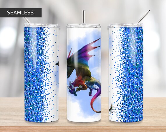 Blue Dragon tumbler, Dragon skin 20oz Skinny Tumbler Sublimation Designs Tumbler PNG File Digital Download, dragon tumbler sublimation wrap