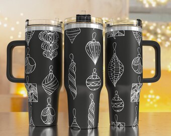 Christmas 40oz Quencher Laser Tumbler Wrap/  PNG Tumbler Design Sublimation Designs Downloads, 40oz Laser Engraving Wrap, Lser SVG